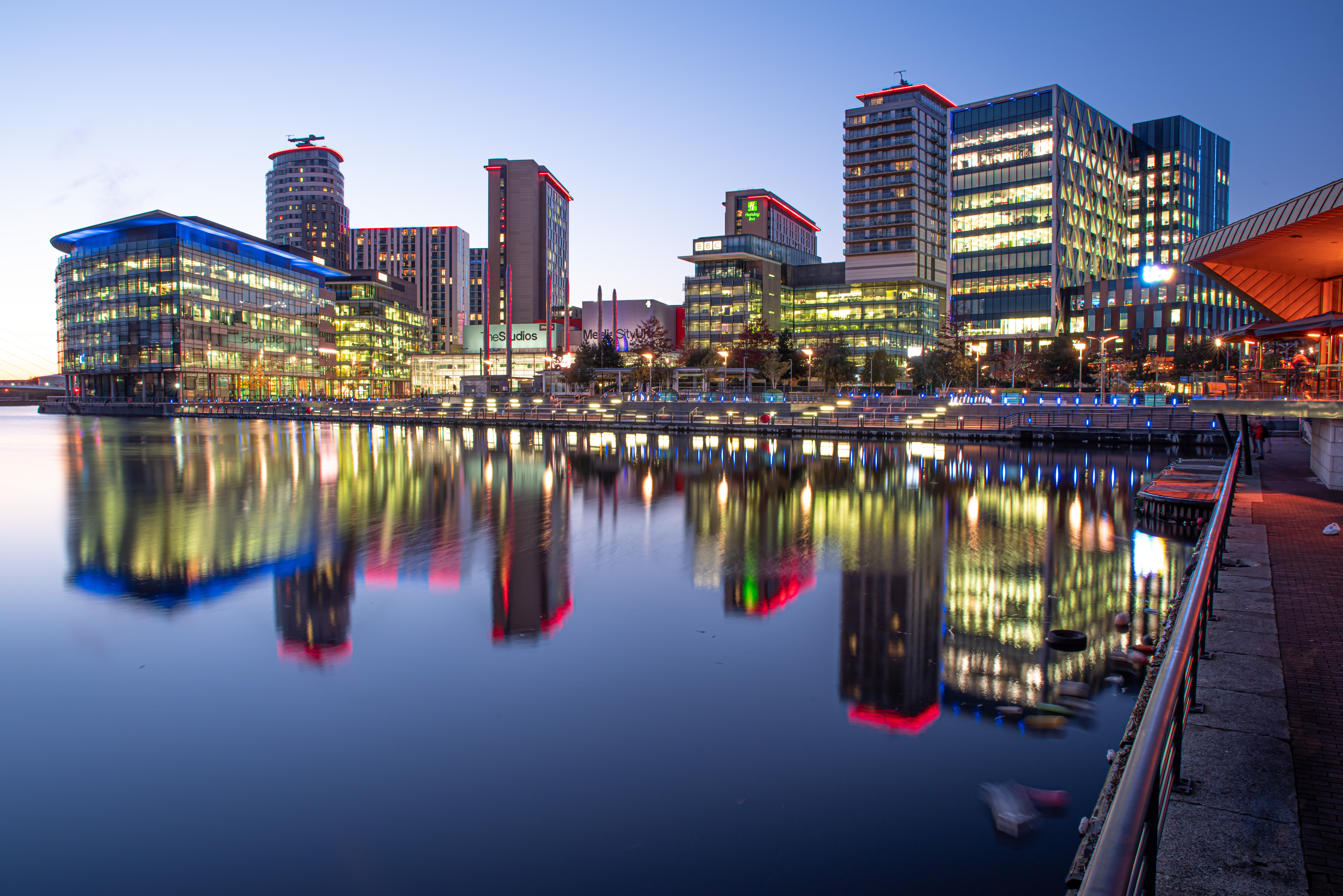 Media City night colour